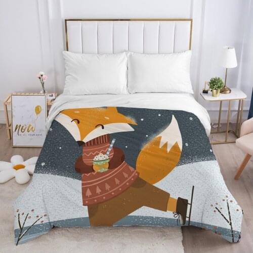 Cartoon Christmas Childrens Duvet cover Quilt/Blanket/Comfortable Case Bedding for kids baby girls Single for Home snow