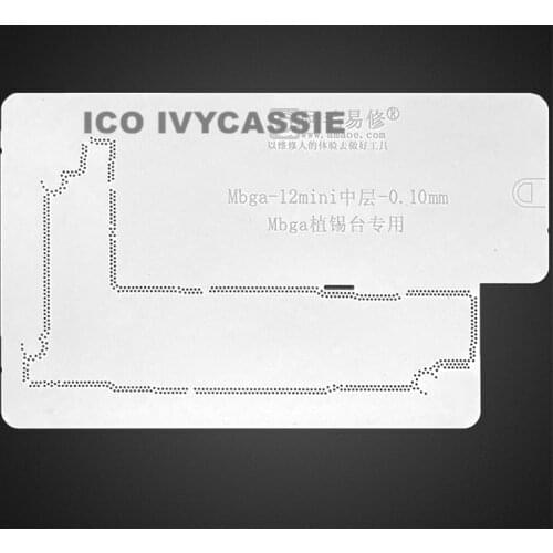 For iPhone 12Mini Middle Layer Board BGA Stencil Mid Frame Reballing Solder Tin Plant Net Steel Mesh Welding Amaoe Mbga-12mini
