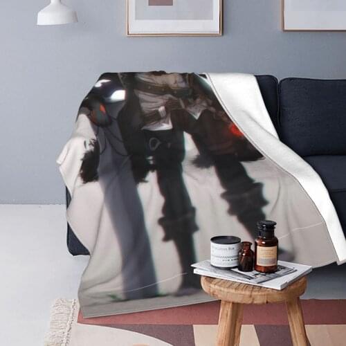 Genshin Impact Action Blankets Velvet Summer Diluc Ragnvindr Multifunction Lightweight Thin Throw Blankets for Bed Bedroom Quilt