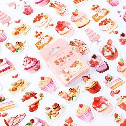 H05B 46pcs/box Dessert Stationery Stickers Sealing Label Travel Sticker DIY Scrapbooking Diary Planner Albums Decorations