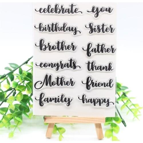 KSCRAFT Family Transparent Clear Silicone Stamps for DIY Scrapbooking/Card Making/Kids Crafts Fun Decoration Supplies 440