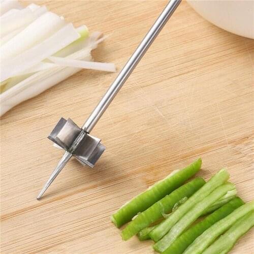 Kitchen Scallion shredder Onion Blossom Cutter Multi-Function Stainless Steel Plum Blossom Onion Cutter Vegetable Chopper Slicer