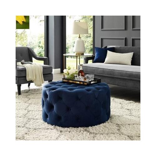New Round Sofa Footstool Ottoman Light Luxury Living Room Low Stool Change Shoes Stool Fashion Creative Cloth Stool Sit Pier