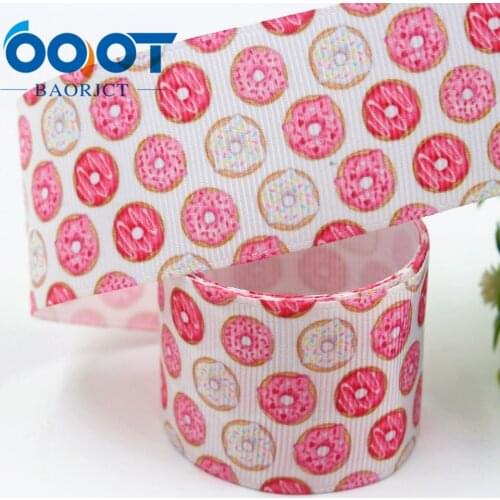 OOOTBAORJCT I-19708-1576,38mm 10yards Candy donut Thermal transfer Printed grosgrain Ribbons,tape crafts,bow cap DIY accessories