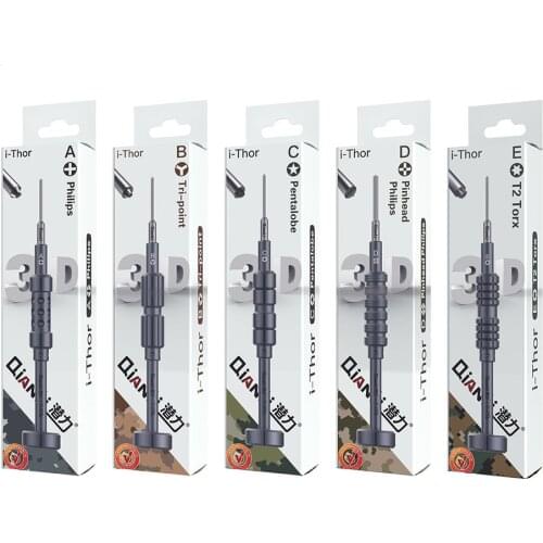 Qianli High-Precision Anti-Rust /Slip 3D Batch Header Screwdriver Set Philips Pentalobe Y Convex Cross For IPhone Phone Repair