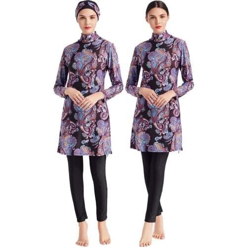 Plus Size Burkinis Islamic Muslim Swimwear Women Girls Modest Hijab Swimsuit Islamic Women Muslim With Swim Hat