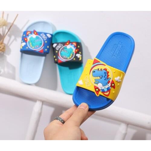 2021 Summer Childrens Slippers For Boys Girls Slippers Dinosaur PVC Flip Flops baby Non-slip Beach Sandals Kids