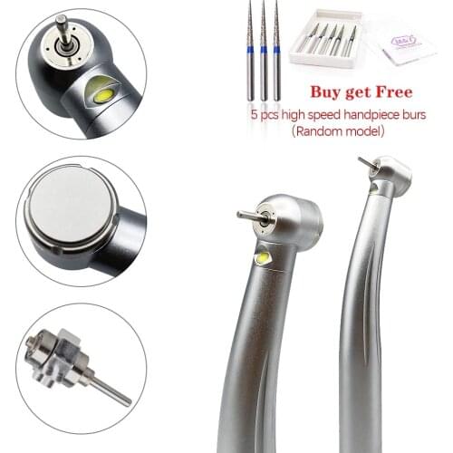 Dental E-generator LED Self-Power High Speed 3 water Spray 2/4Hole Push Button Handpiece Air Turbine/Cartridge Rotor Fit NSK