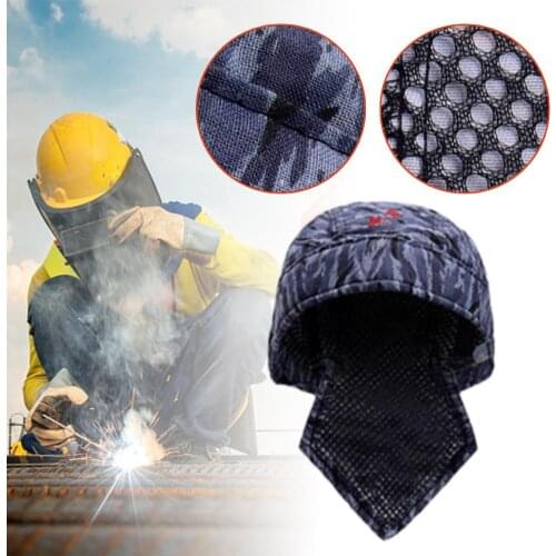 Welding Hat Flame Retardant Fire Resistant Head Protective Welding Hat Washable Anti-scalding Hat Work Cap Welding Protective