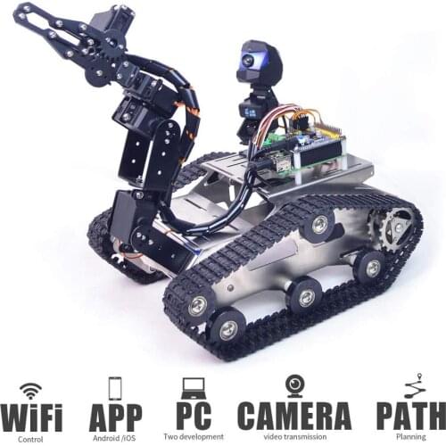 Smart Robot Car Kit for Raspberry Pi, WiFi/Bluetooth Control, Path Planning, Programmable Robot Kit