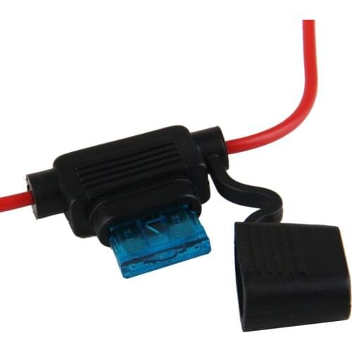 In Line Standard Fuse Holder Splash Proof For 12V 15A Fuses Car Bike