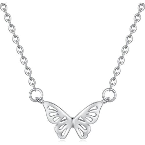 REETI 925 Sterling Silver butterfly Necklaces & Pendants For Women Fashion Lady Festival Gift Sterling-silver-jewelry