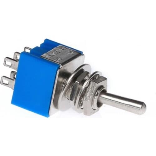 1000pcs/Lot DPDT ON-OFF-ON Miniature Rocker Toggle Switch,3A/250VAC,6A/125VAC