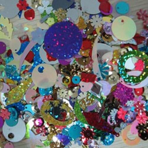 150g/Lot Mixed Color Mixed Design Sequins For Crafts Loose Sequined Scrapbooking Nail Accessories