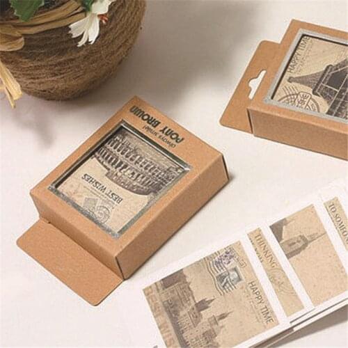 40 pcs/box retro europe landscape mini Greeting Card Postcard Birthday Letter Envelope Gift Card Message Word Stationery Card