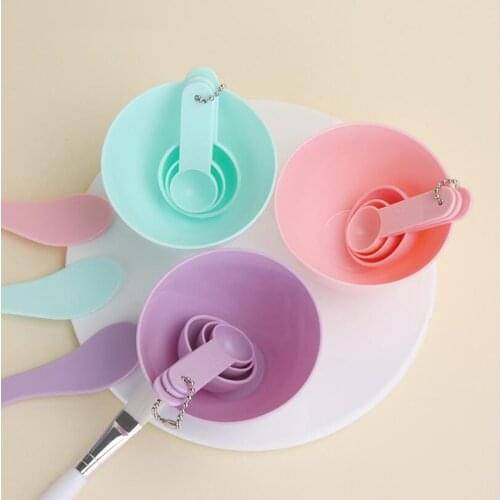 6Pcs/set Home Facial Eye Body Mask Mud Mixing Lady Girls Home Mask Mixing Bowl Brushes Applicator DIY Face Mask Mixing Tools Set