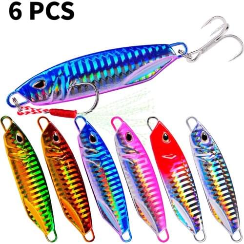 6 Pcs Set New Cast Metal Bait Spinner Spoon Fishing Lures Jigs Trout Fishing Hard Baits Tackle Pesca Fish Jigging