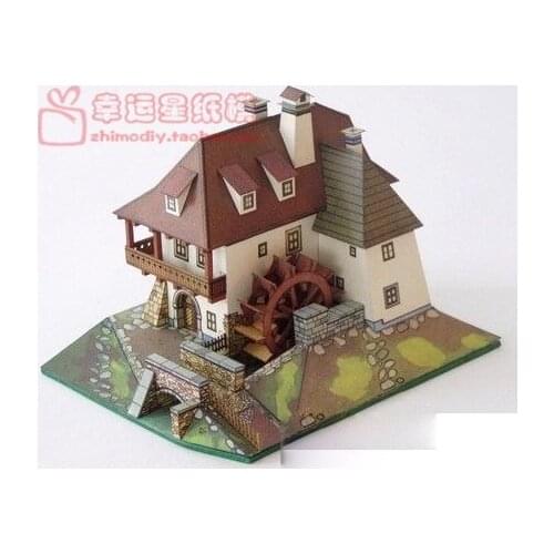 ABC Water Tanker Building 3d Paper Model DIY Handmade Paper Mold Paper Mold Decoration Toys