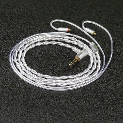 Audio wire mmcx im ie80a2dc 0.78 wire for twisted silver plated copper earphone upgrade