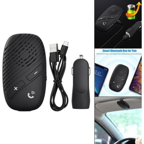 Bluetooth Wireless Car Speakerphone Handsfree Vehicle Kit Sun Visor for Talking GPS Music