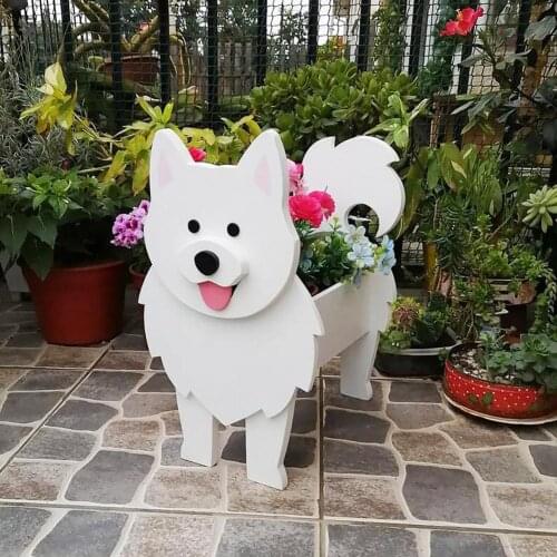 Flower Pot Dog Shaped Ornamental Multi-Color Animal Shaped Succulent Planting Flower Pot for Garden