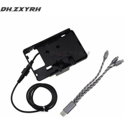 For BMW R1200GS Mobile Phone Navigation Bracket ADV F700 800GS CRF1000L Africa Twin for Honda Motorcycle USB Charging 12MM Mount