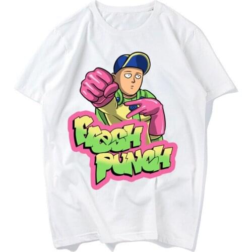 Popular Anime One Punch Man T-Shirt Kawaii Grunge Aesthetic Summer Cotton Tops Anime T-shirt Hot Cartoon Plus Size T-shirt