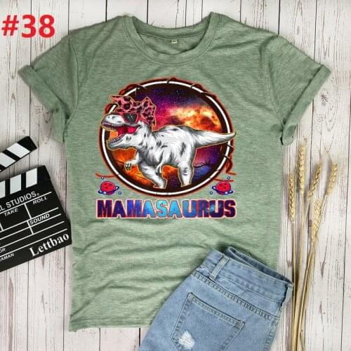Mamasaurus T-Rex Dinosaur Mama Women T Shirts Printed Tshirt Woman Funny Oversized T Shirt Summer T-shirt Female Streetwear