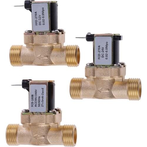 G1/2'' Brass Electric Solenoid Valve DC 12V 24V AC 220V For Solar Water Heater