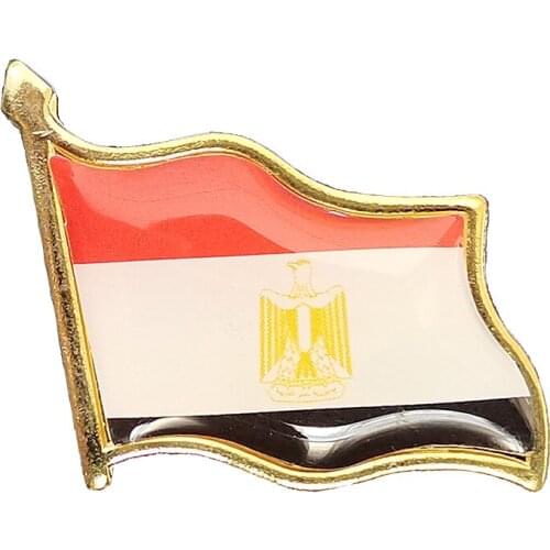 Electroplated Gold Egypt Flag Brooch Enamel Pins Badge Backpack/Hat/Collar/Tie Clips Decoration Accessories，A Ancient Country