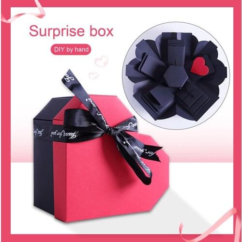 Creative Valentines Day Gift Box DIY Heart-Shaped Explosion Handmade Photo Album Exploding Photo Box