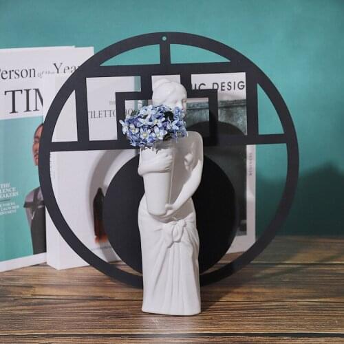 Creative Ceramics Abstract Woman Naked Flower Pot Vase Living Room Desktop Flower Arrangement Container Garden Bonsai Pot Decor