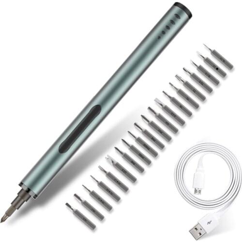 22pcs Bits Pro Mini Cordless Electric Screwdriver Precision Battery ScrewdriverFor Smart Phone RC Drone Repair Tool