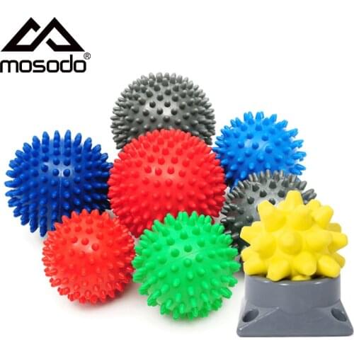 Mosodo Spiky Massage Ball Trigger Point Roller Massager 9cm Stress Relief Foot Balls Stretching Exercise Yoga Fitness Equipment