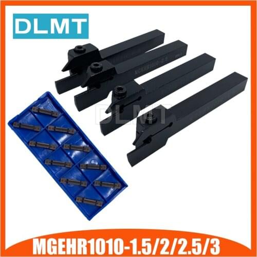 External Grooving Turning Lathe Bar MGEHR1010-1.5 MGEHR1010-2 MGEHR1010-2.5 MGEHR1010-3 Tool Holder Set