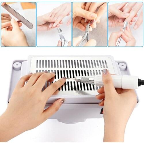 4500RPM Nail Dust Collector Desktop Built-in Nail Art Manicure Vacuum Cleaner