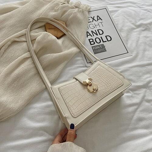 2020 new luxury stone pattern ladies shoulder bag female Contrast color handbags women bags designer messenger bag