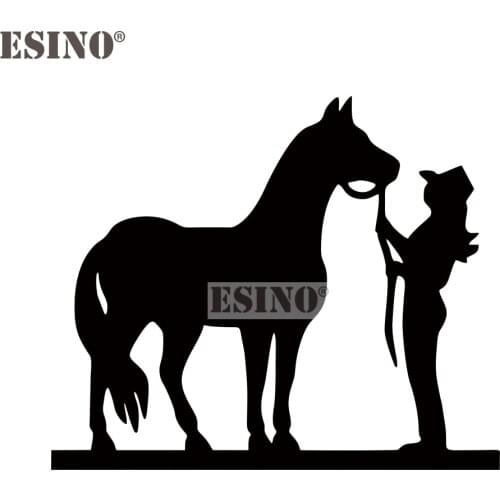 New Design Car Styling Beauty with Horse Funny Style Waterproof Vinyl Decal Body Decorative Sticker PVC 3D Carving Decal