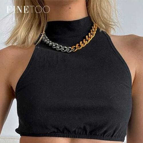 Punk Layered Curb Cuban Link Choker Necklace Hip Hop Chain Necklace Collar for Women Steampunk Statement Jewelry