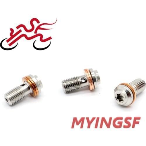 Front Rear Brake Master Cylinder Screw Oil Hose Adjuster Stainless Banjo Bolt Screws M10*1.25 Accessories Motorcycle Universal