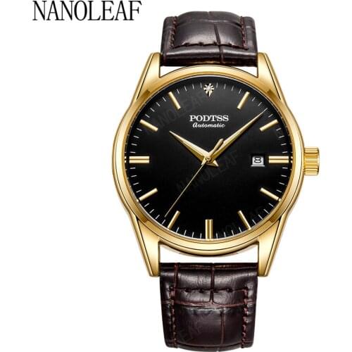 PODTSS Men's Watch With Leather Strap