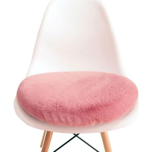 Round Shape Seat Cushion Rabbit Fur Office Bay window Tatami Cushion Pillow Home Decoration Soft Memory Chair Cushion