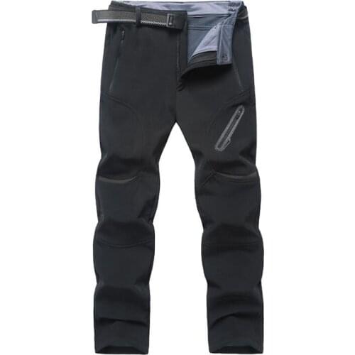 Plus Size 9XL Waterproof Windproof Outdoor Hiking Pants Softshell Military Sport Trousers Fleece Hiking Trekking Pant