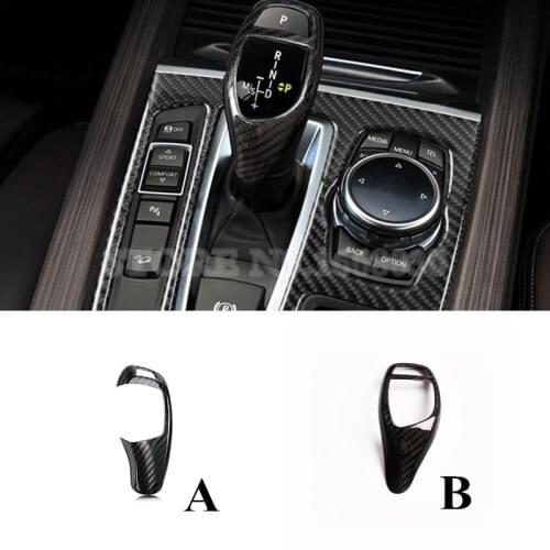 Carbon Fiber Gear Shift Knob Trim Cover For BMW X3 X4 F25 F26 Car accesories interior Car Trim
