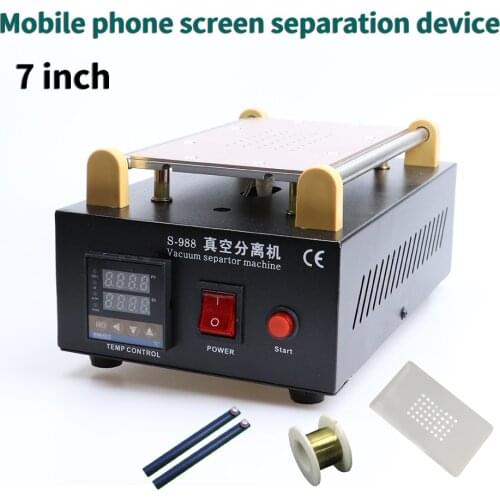 S-988 built-in vacuum pump separator, up to 7 inches detachable screen, LCD display, separator, mobile phone maintenance tool