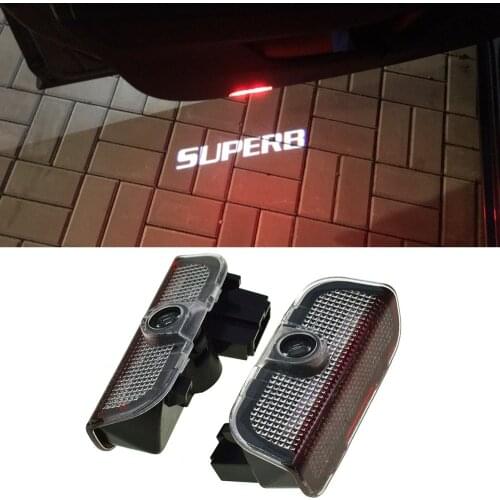 Lampe de bienvenue pour porte de voiture, 2 pièces, lumière décorative pour Superb 2009 – 2018