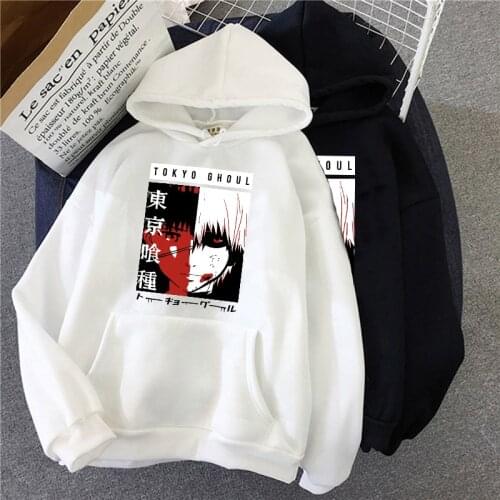 Tokyo Ghoul Hoodie Punk Style Top Japanese Anime Kinkiken Fun Cartoon Print Sweatshirt Streetwear Harajuku Style Ladies Hoodie