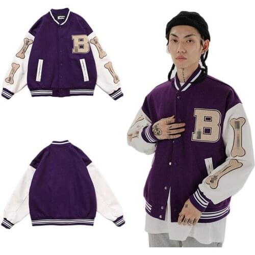 Womens Coats and Jackets High Street Hip Hop Baseball Uniforms Street Casual Coat Loose Stitching Jacket Tops Nice Summer New