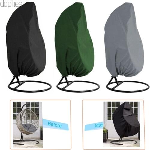 Dophee 1pc 3 color Garden Hanging Swing Chair Cover Dustproof Waterproof UV Protection Universal Cover Polyester Outdoor Set