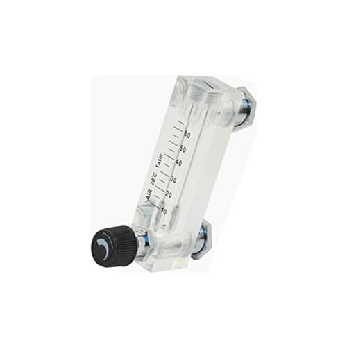 10-70L/min 1/4" BSP Female Thread PMMA Panel Type Gas Float Flowmeter Air Flow Meter Rotameter With Control Valve